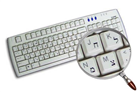 Hebrew Keyboard Stickers - BlackTransparent