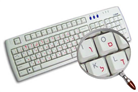 Hebrew Keyboard Stickers - Red Transparent